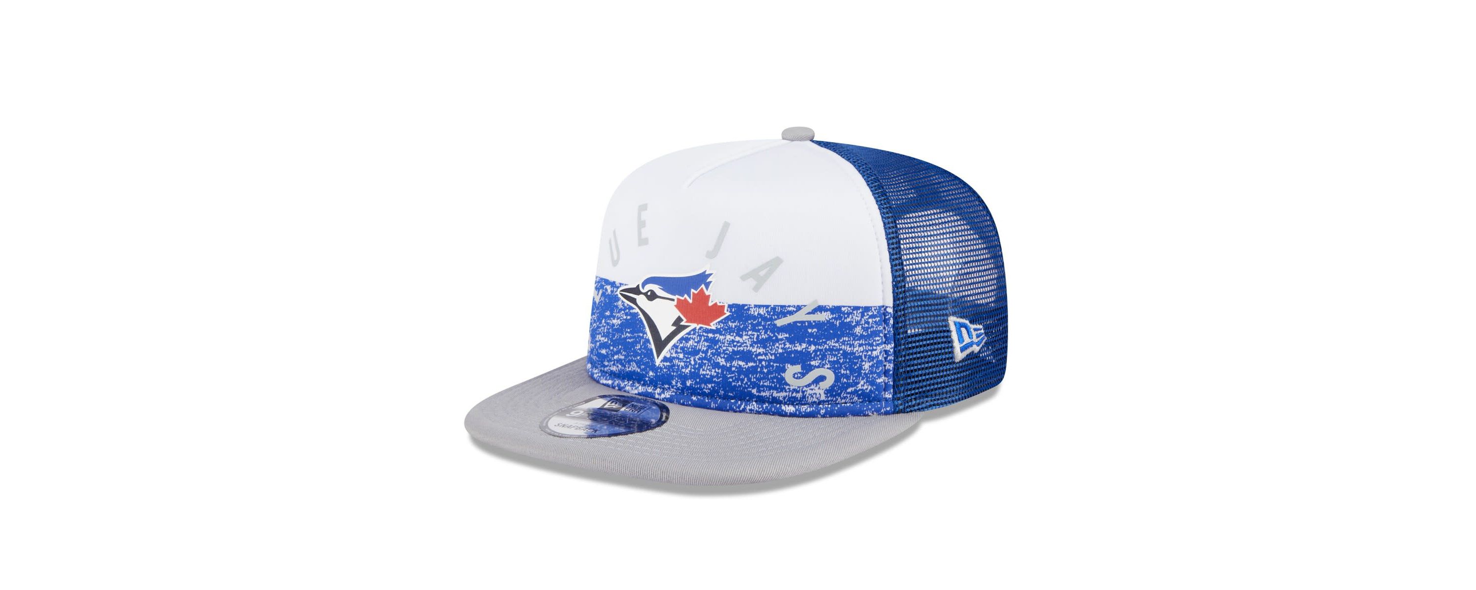 Toronto Blue Jays MLB White/Gray Toronto Jays Team Foam Front A-Frame Trucker 9FIFTY Snapback Hat