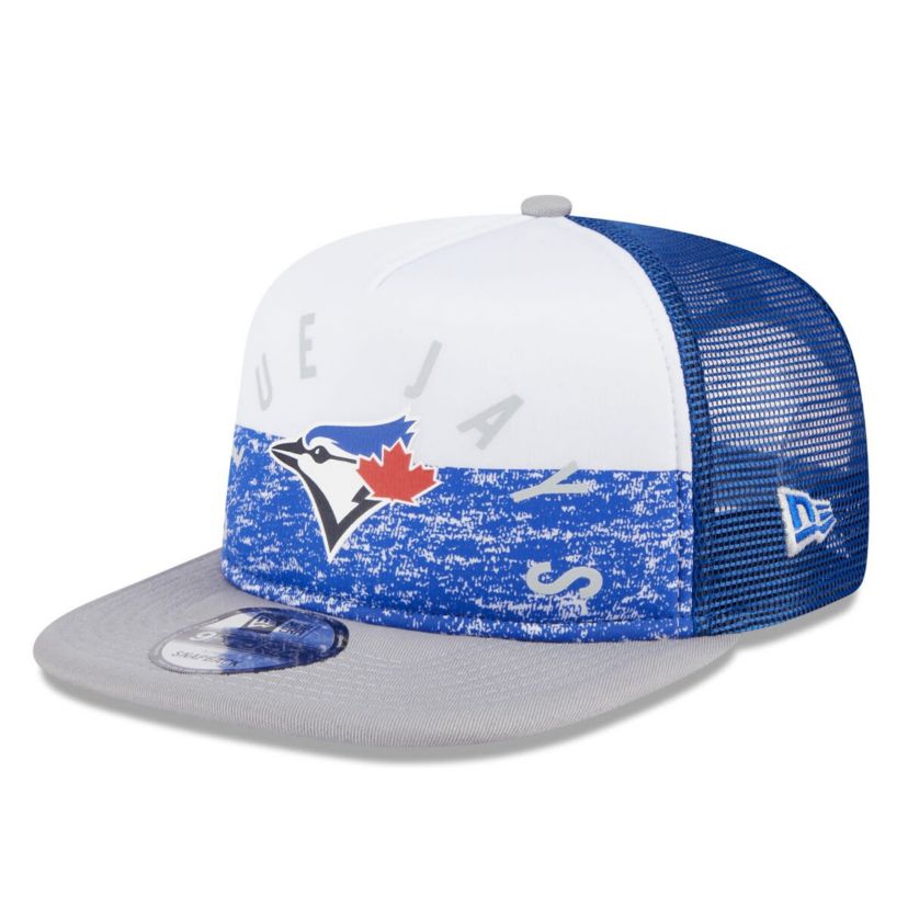 Toronto Blue Jays MLB White/Gray Toronto Jays Team Foam Front A-Frame Trucker 9FIFTY Snapback Hat