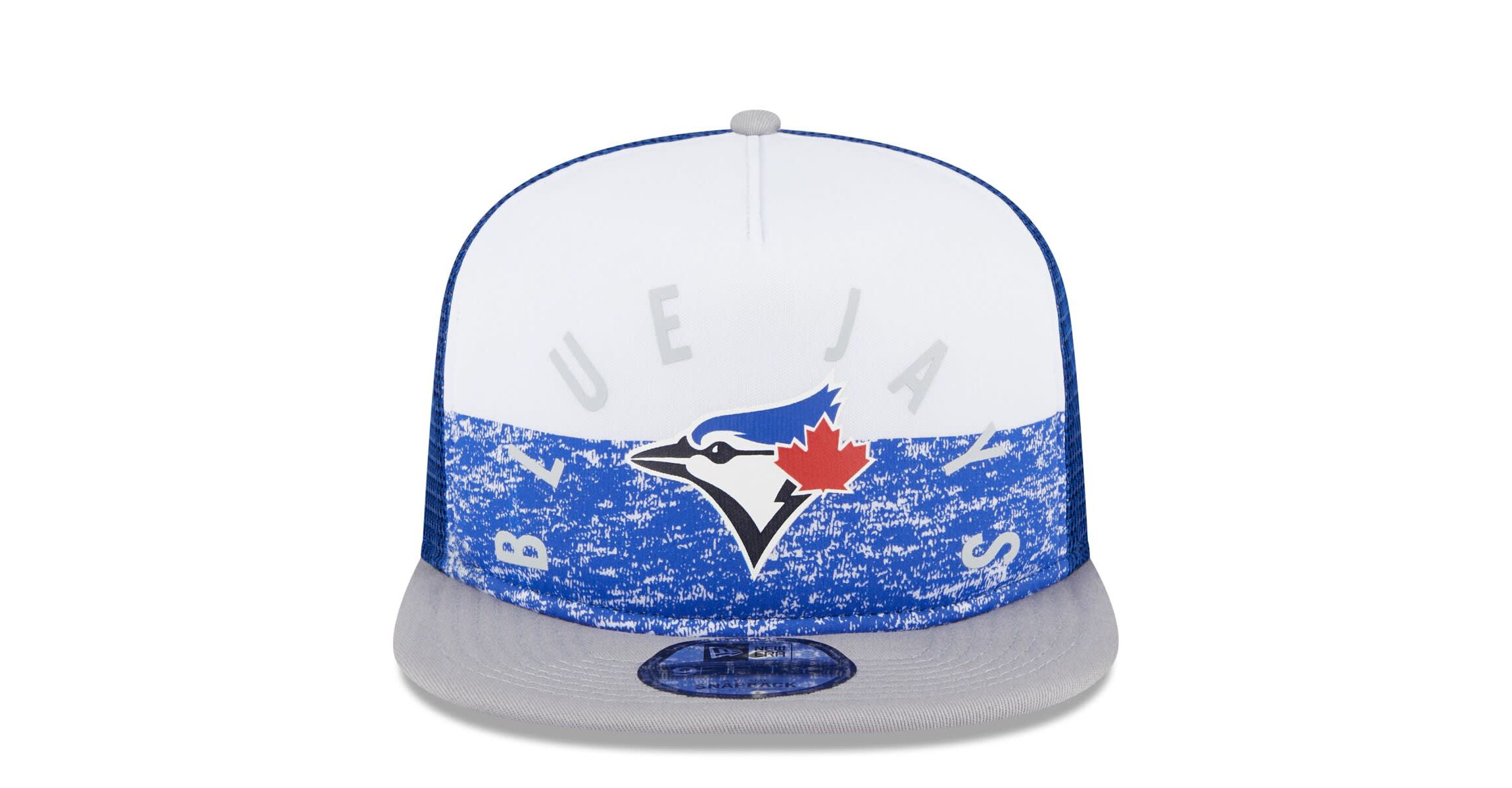 Toronto Blue Jays MLB White/Gray Toronto Jays Team Foam Front A-Frame Trucker 9FIFTY Snapback Hat
