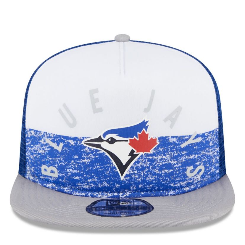 Toronto Blue Jays MLB White/Gray Toronto Jays Team Foam Front A-Frame Trucker 9FIFTY Snapback Hat