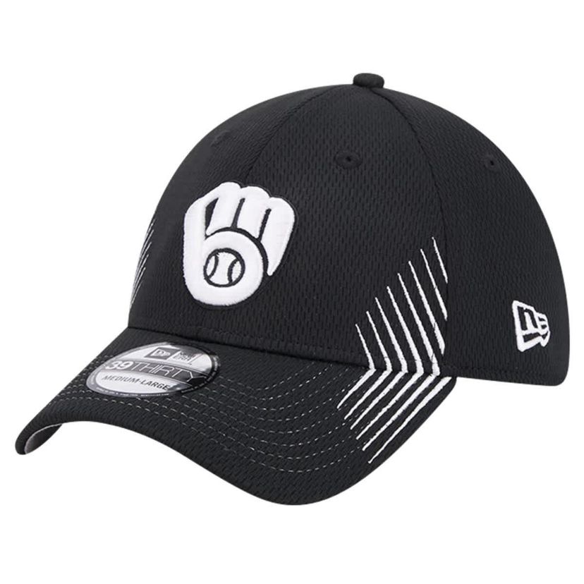 MLB Milwaukee Brewers Active Dash Mark 39THIRTY Flex Hat