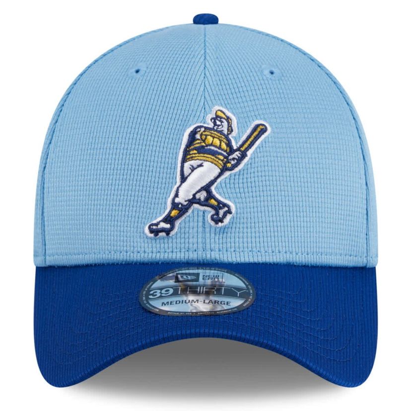MLB Light Milwaukee Brewers 2025 Batting Practice 39THIRTY Flex Hat