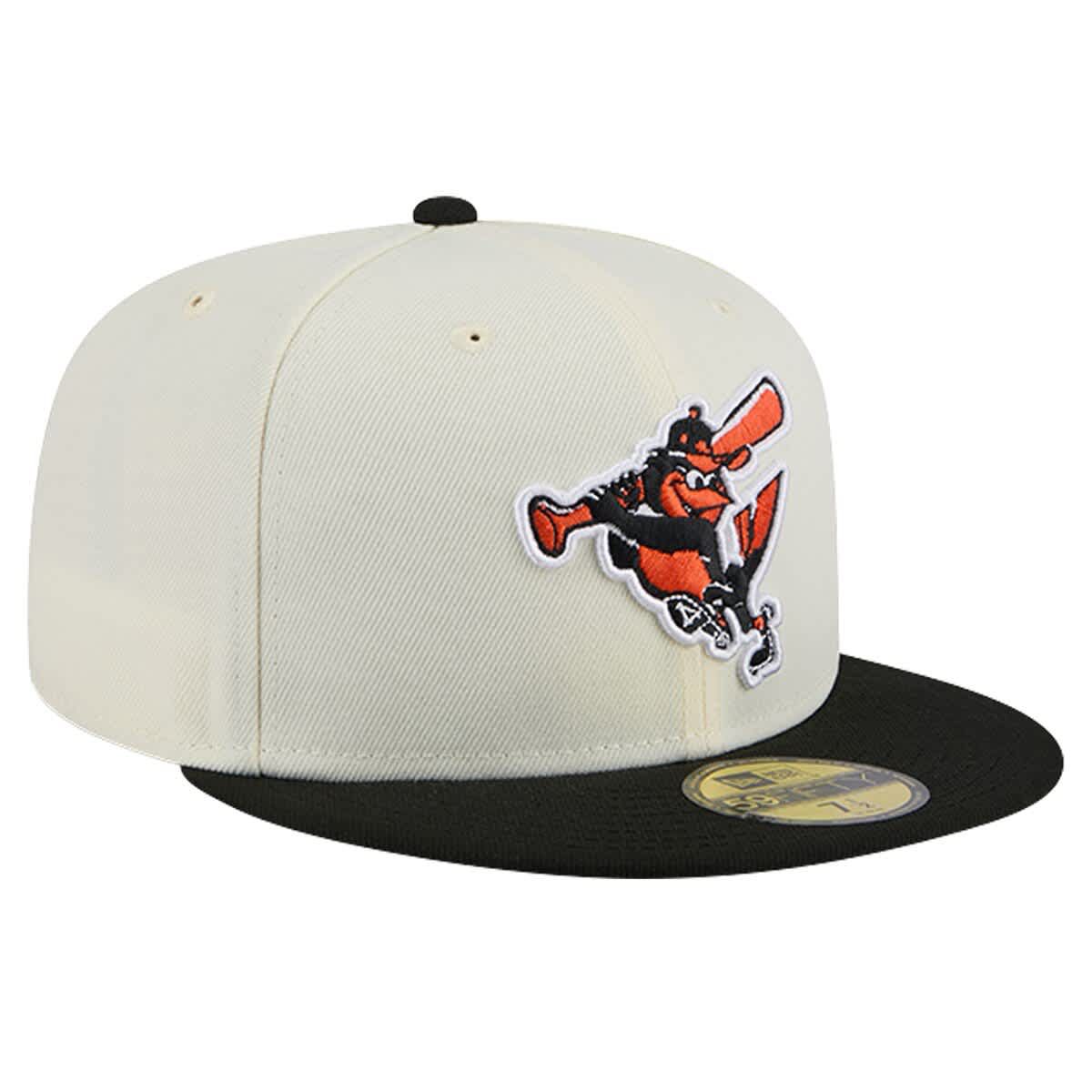Casquette New Era 59Fifty Fitted – Cooperstown Baltimore Orioles, 100% Laine, Visière Plate, Dos Fermé