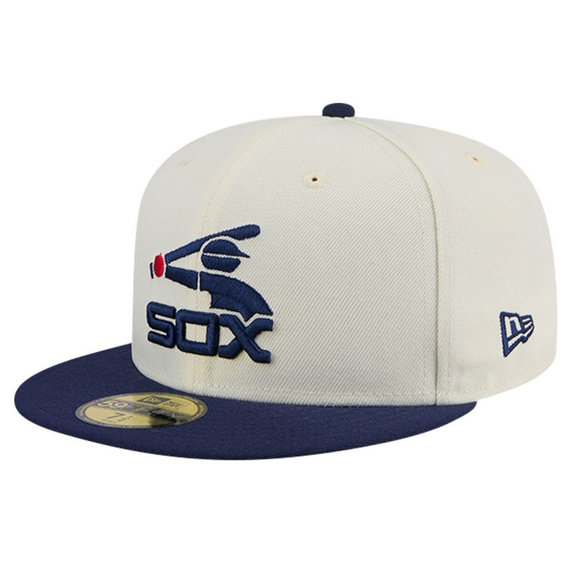 Chicago White Sox MLB Chicago Sox Cooperstown Collection Chrome 59FIFTY Fitted Hat
