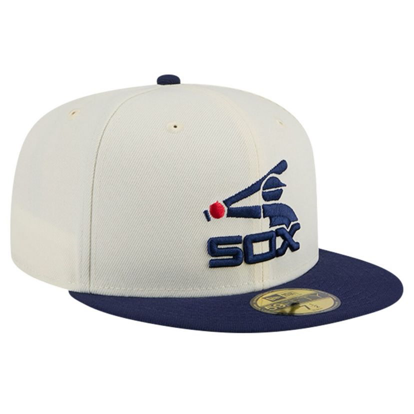 Chicago White Sox MLB Chicago Sox Cooperstown Collection Chrome 59FIFTY Fitted Hat