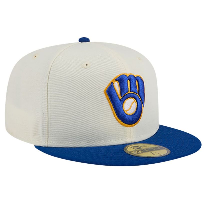 MLB Milwaukee Brewers Cooperstown Collection Chrome 59FIFTY Fitted Hat
