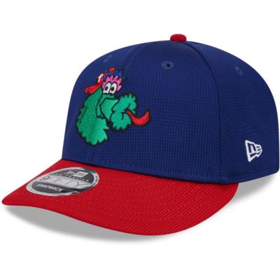 New Era Men's MLB Philadelphia Phillies 2025 Batting Practice Low 9FIFTY Snapback Hat, Navy Blue