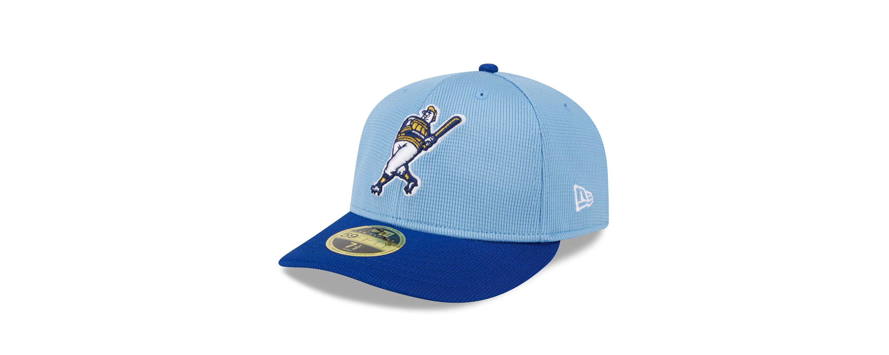 MLB Light Milwaukee Brewers 2025 Batting Practice Low 59FIFTY Fitted Hat