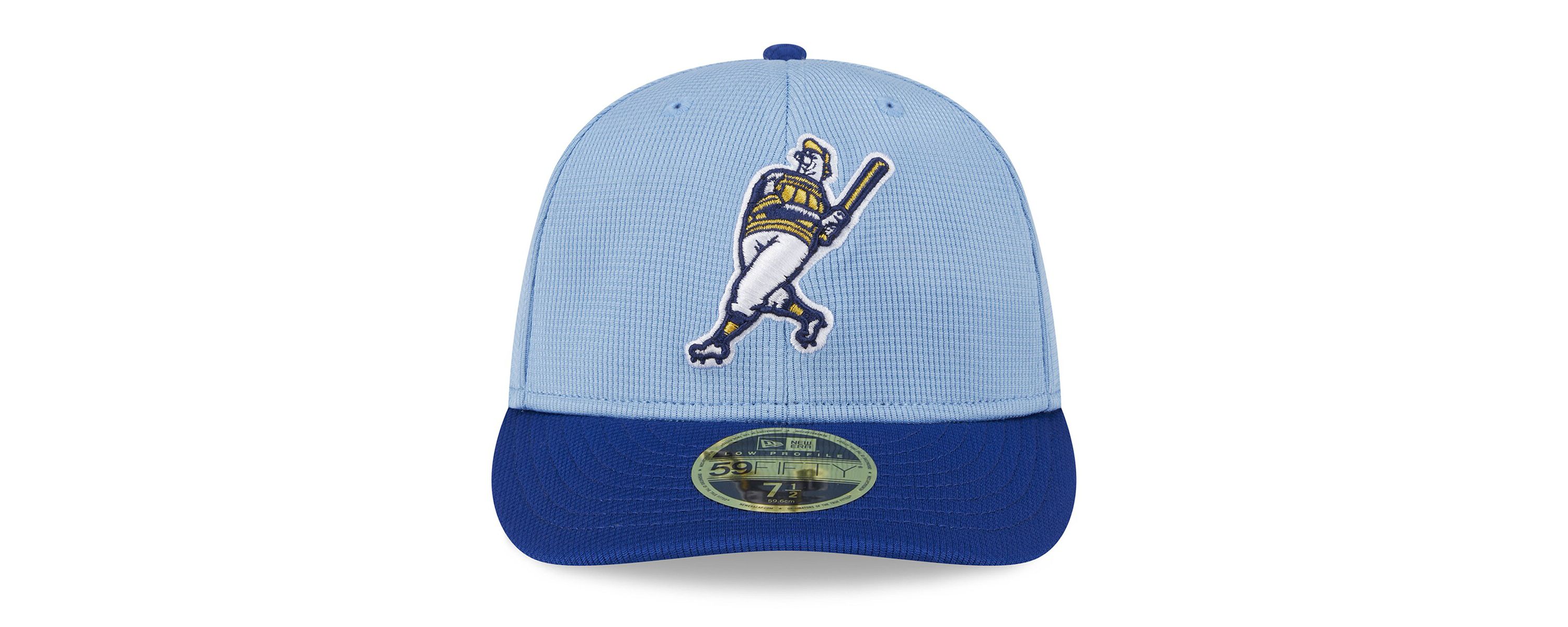 MLB Light Milwaukee Brewers 2025 Batting Practice Low 59FIFTY Fitted Hat