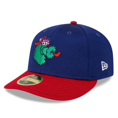 New Era Men's MLB Philadelphia Phillies 2025 Batting Practice Low 59FIFTY Fitted Hat, Navy Blue, 7 5/8