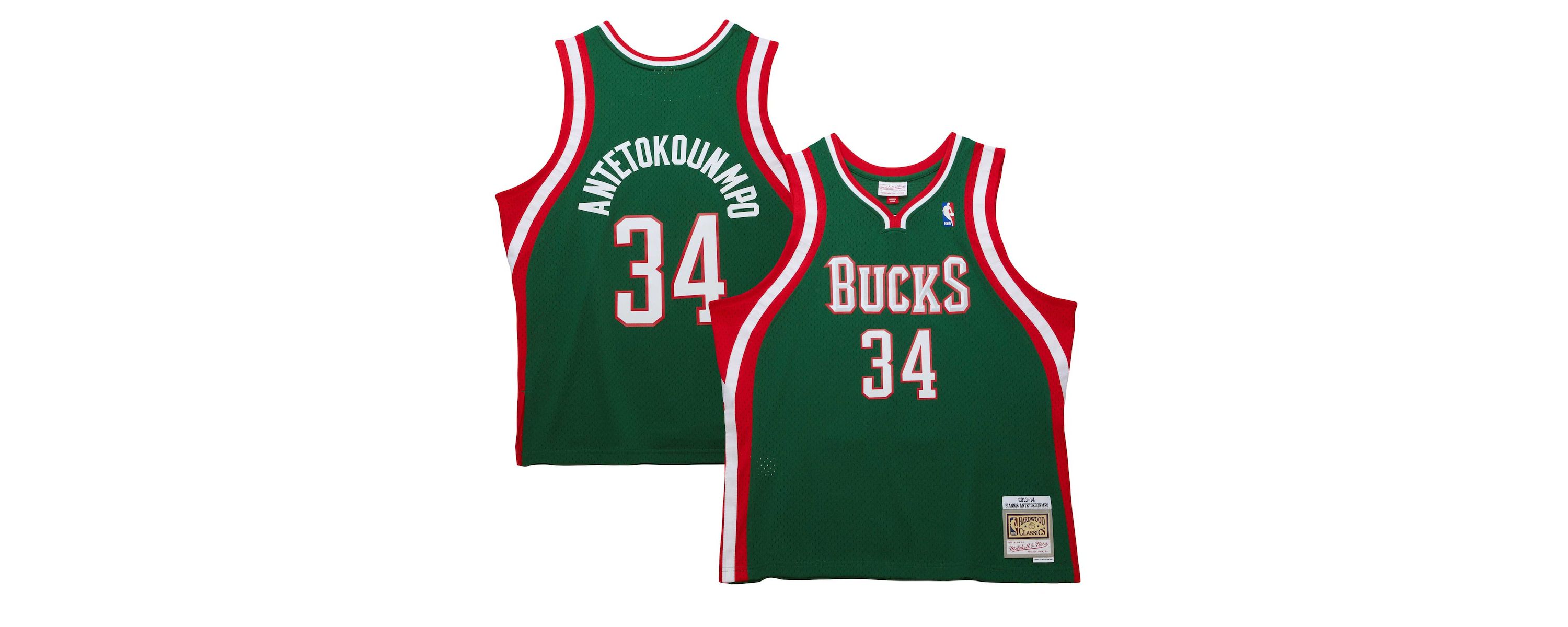 NBA Giannis Antetokounmpo Hunter Milwaukee Bucks 2013/14 Hardwood Classics Swingman Jersey