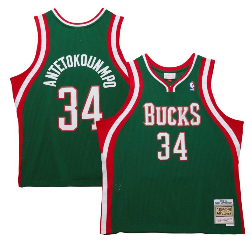 NBA Giannis Antetokounmpo Hunter Milwaukee Bucks 2013/14 Hardwood Classics Swingman Jersey