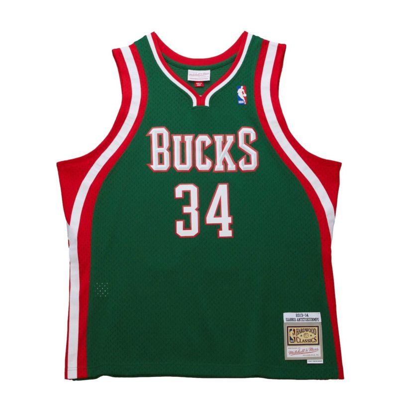 NBA Giannis Antetokounmpo Hunter Milwaukee Bucks 2013/14 Hardwood Classics Swingman Jersey