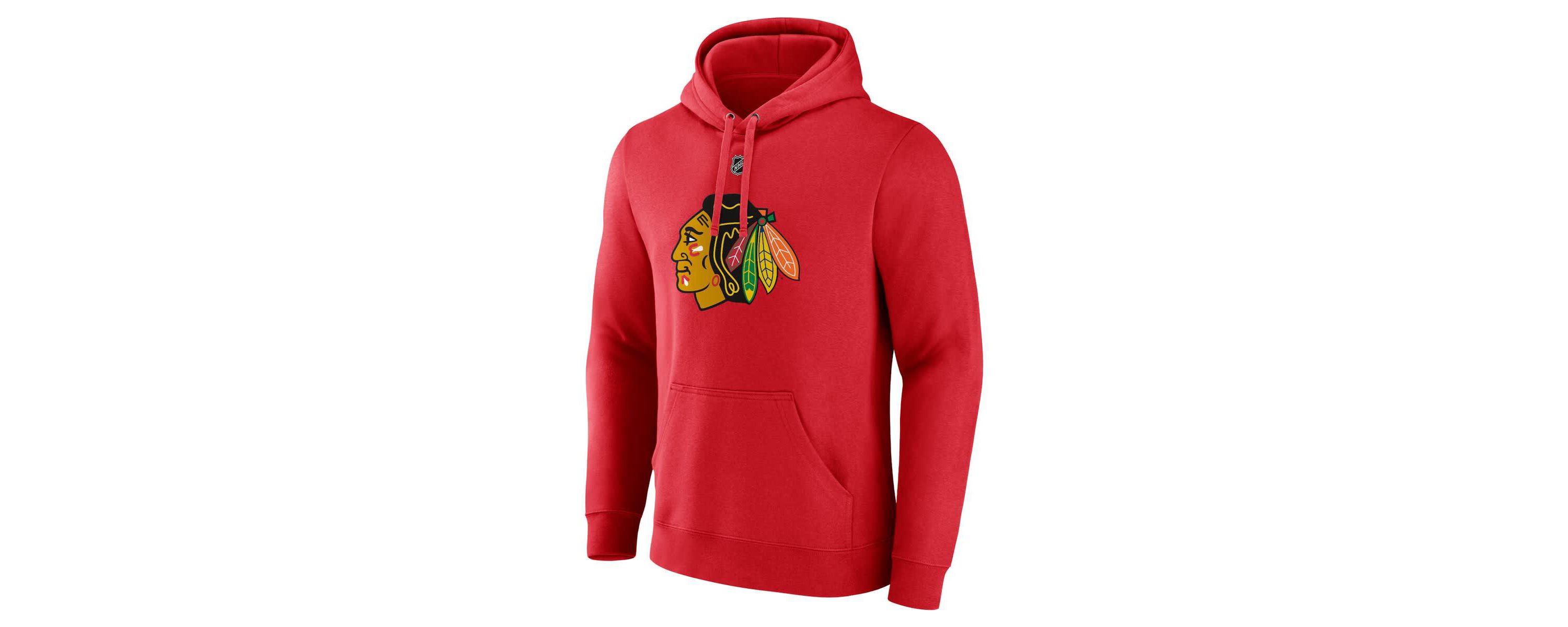 NHL Fanatics Connor Bedard Chicago Blackhawks Authentic Stack Name & Number Tri-Blend Pullover Hoodie