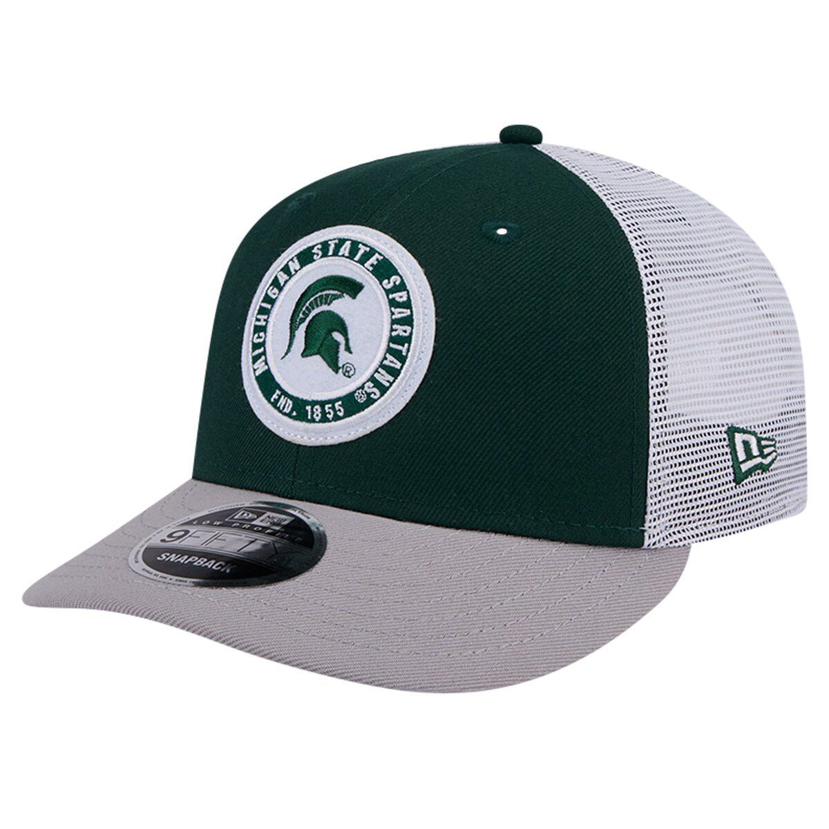 NCAA Michigan State Spartans Throwback Circle Patch 9FIFTY Trucker Snapback Hat