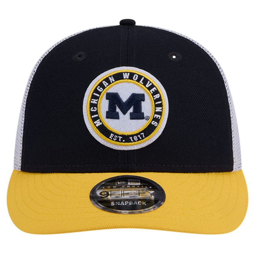 NCAA Michigan Wolverines Throwback Circle Patch 9FIFTY Trucker Snapback Hat