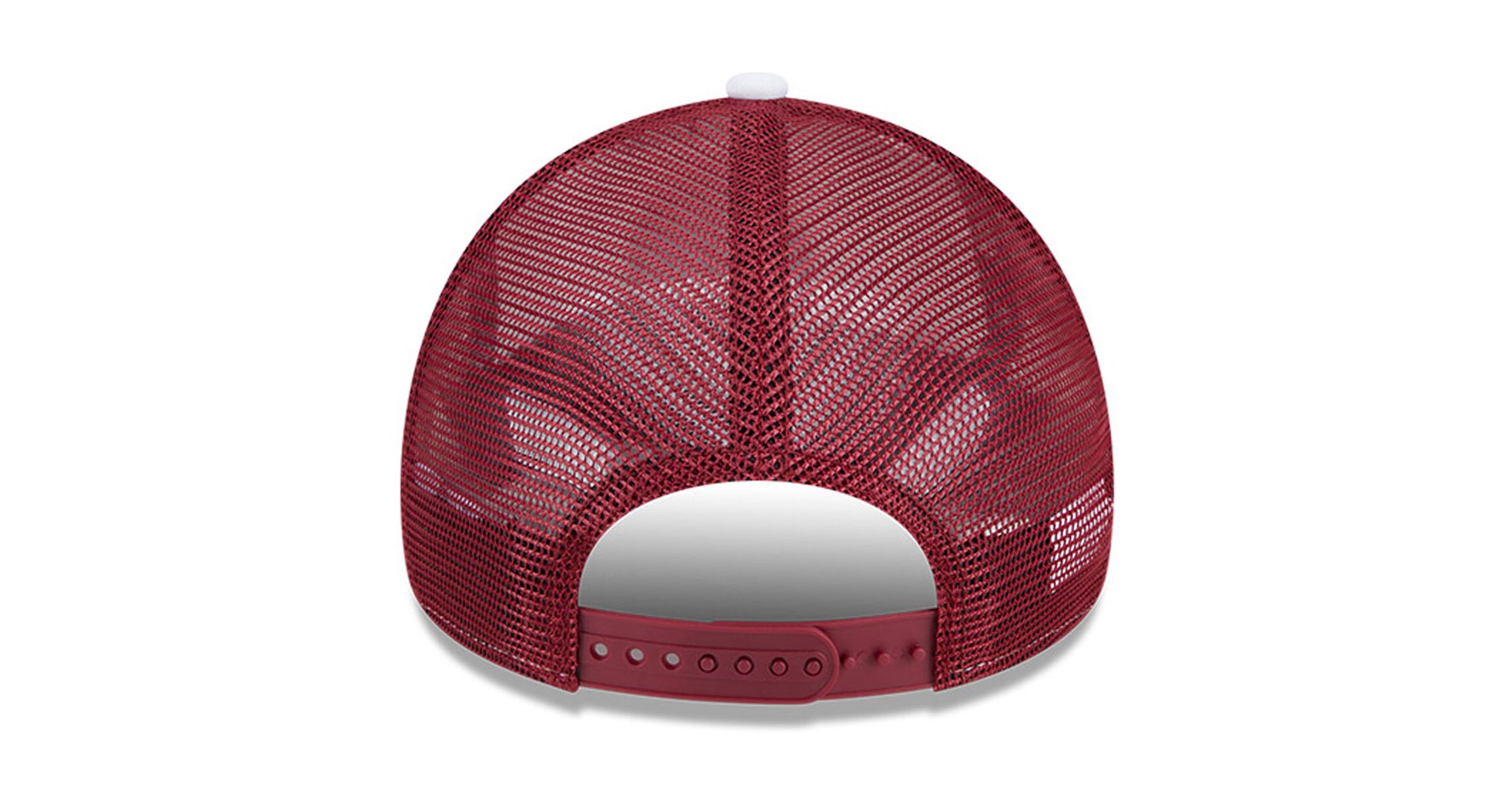 NCAA White/Garnet Florida State Seminoles Court Sport Foam A-Frame 9FORTY Adjustable Trucker Hat