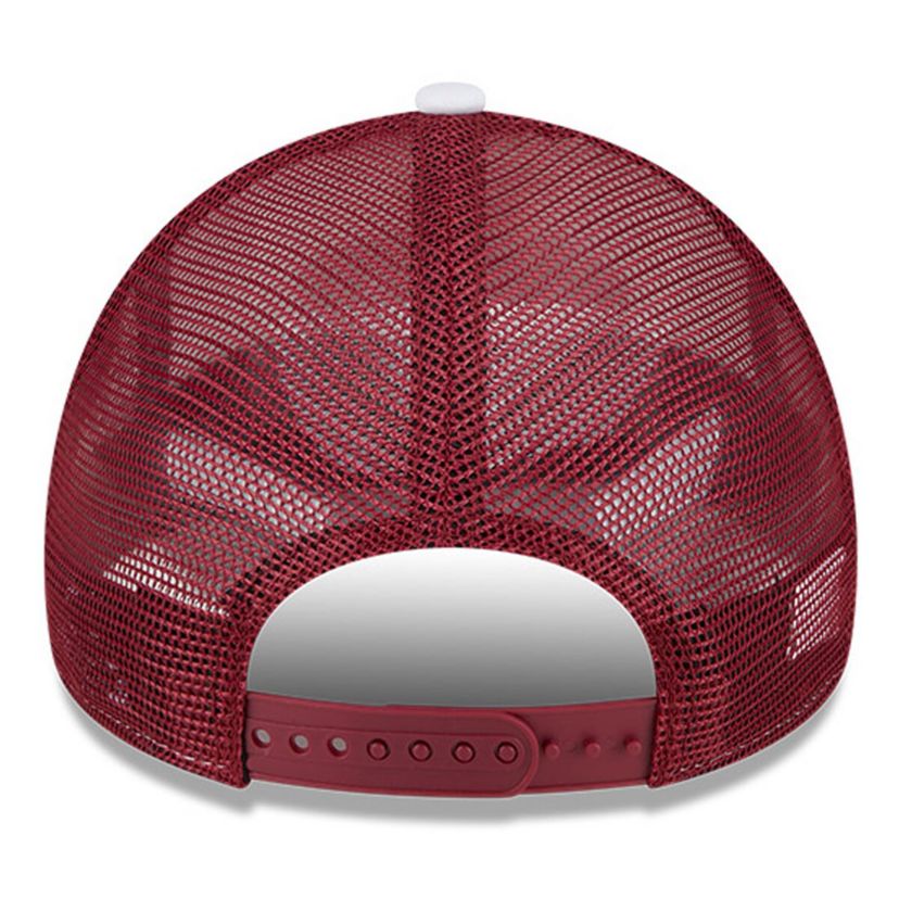 NCAA White/Cardinal Iowa State Cyclones Court Sport Foam A-Frame 9FORTY Adjustable Trucker Hat