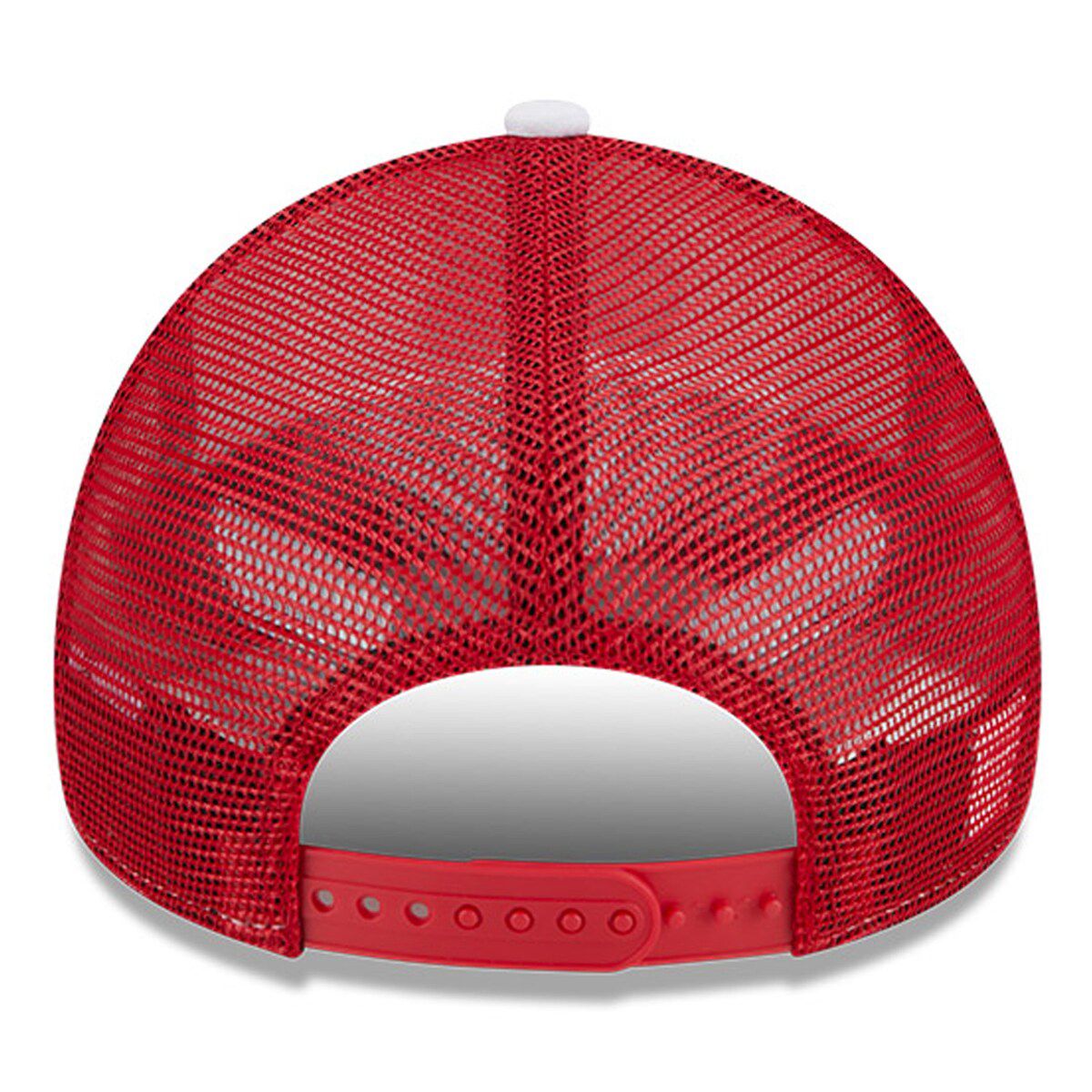 NCAA White/Red Maryland Terrapins Court Sport Foam A-Frame 9FORTY Adjustable Trucker Hat