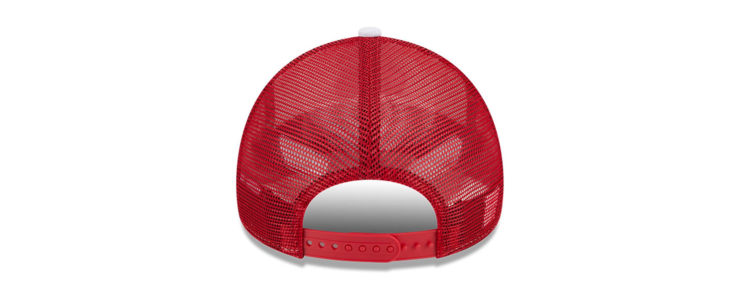 NCAA White/Red Maryland Terrapins Court Sport Foam A-Frame 9FORTY Adjustable Trucker Hat