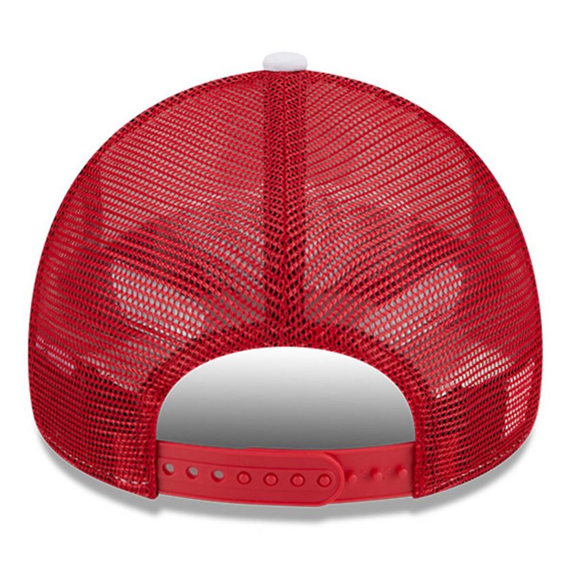 NCAA White/Red Maryland Terrapins Court Sport Foam A-Frame 9FORTY Adjustable Trucker Hat