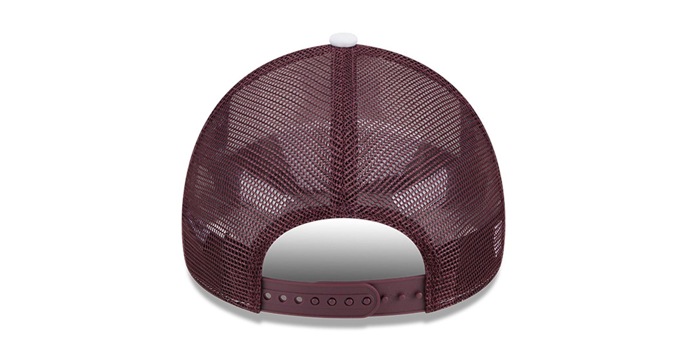 NCAA White/Maroon Minnesota Golden Gophers Court Sport Foam A-Frame 9FORTY Adjustable Trucker Hat