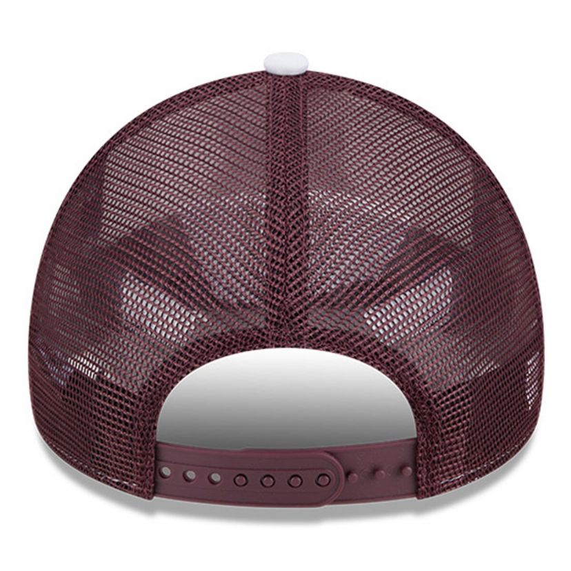 NCAA White/Maroon Minnesota Golden Gophers Court Sport Foam A-Frame 9FORTY Adjustable Trucker Hat
