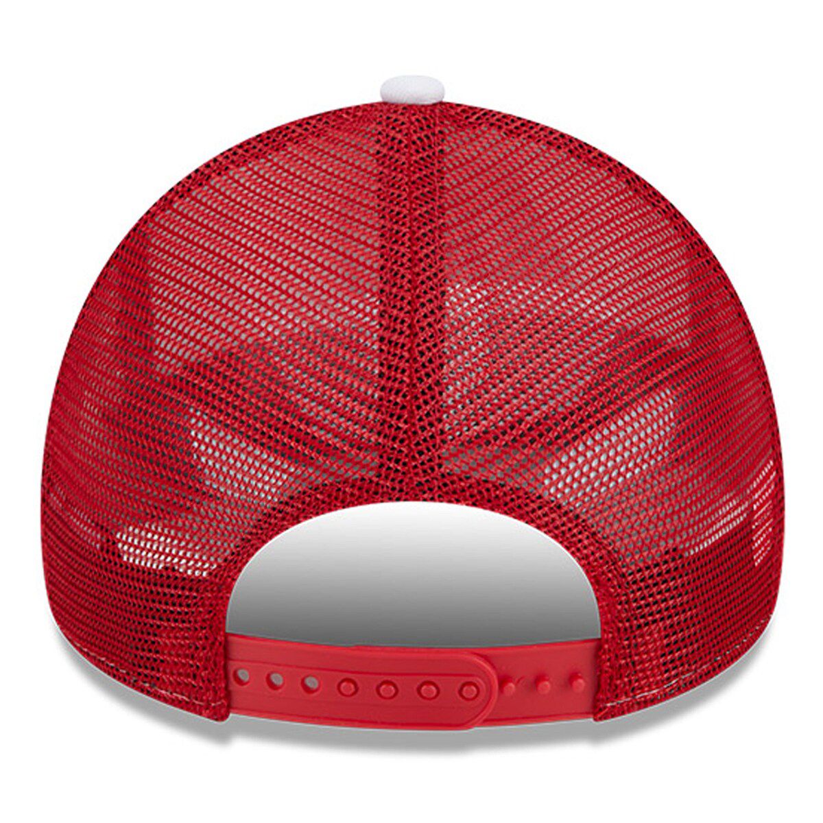 NCAA White/Red Utah Utes Court Sport Foam A-Frame 9FORTY Adjustable Trucker Hat