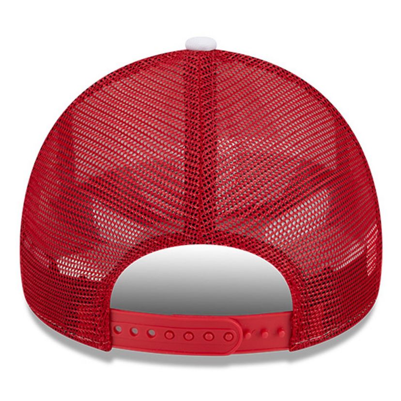 NCAA White/Red Utah Utes Court Sport Foam A-Frame 9FORTY Adjustable Trucker Hat