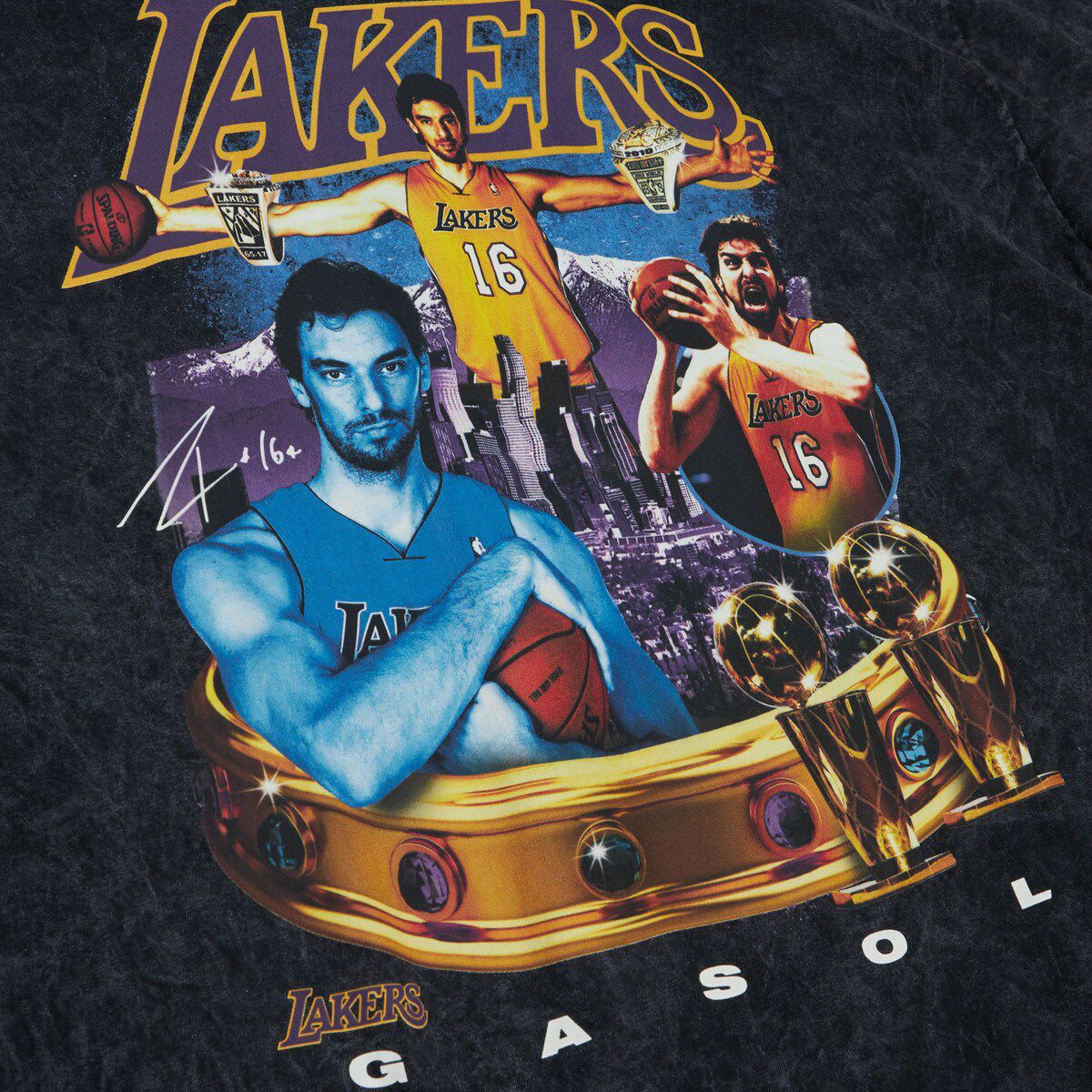 NBA Pau Gasol Los Angeles Lakers Crowned T-Shirt