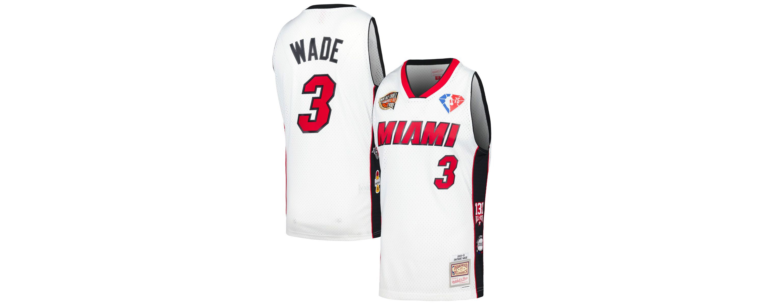 NBA Unisex Dwyane Wade Miami Heat Hall of Fame Class of 2023 Throwback Swingman Jersey