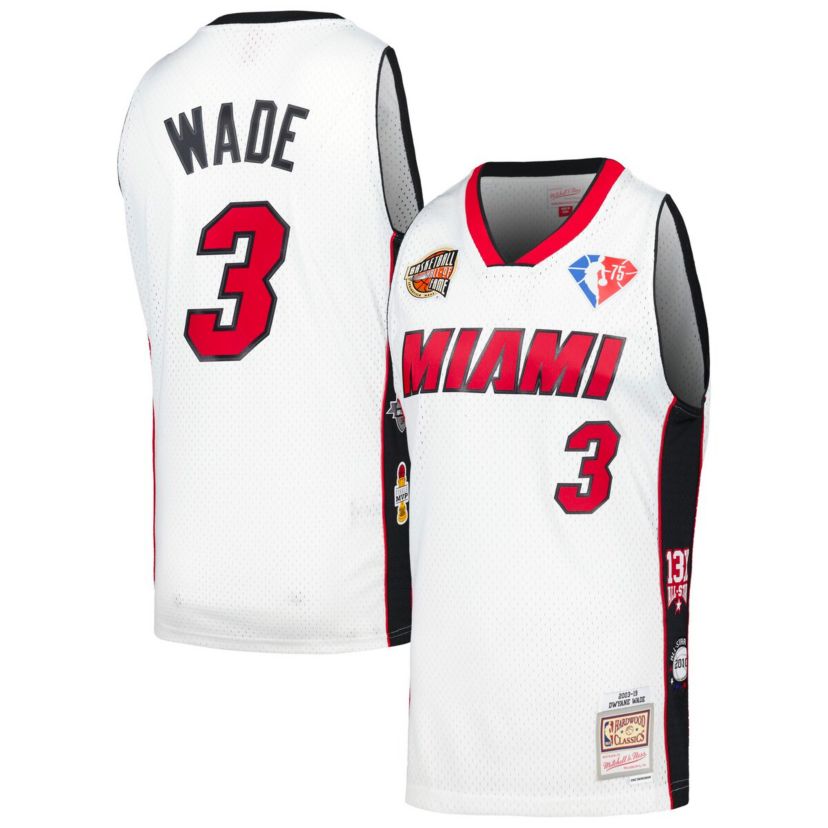 NBA Unisex Dwyane Wade Miami Heat Hall of Fame Class of 2023 Throwback Swingman Jersey