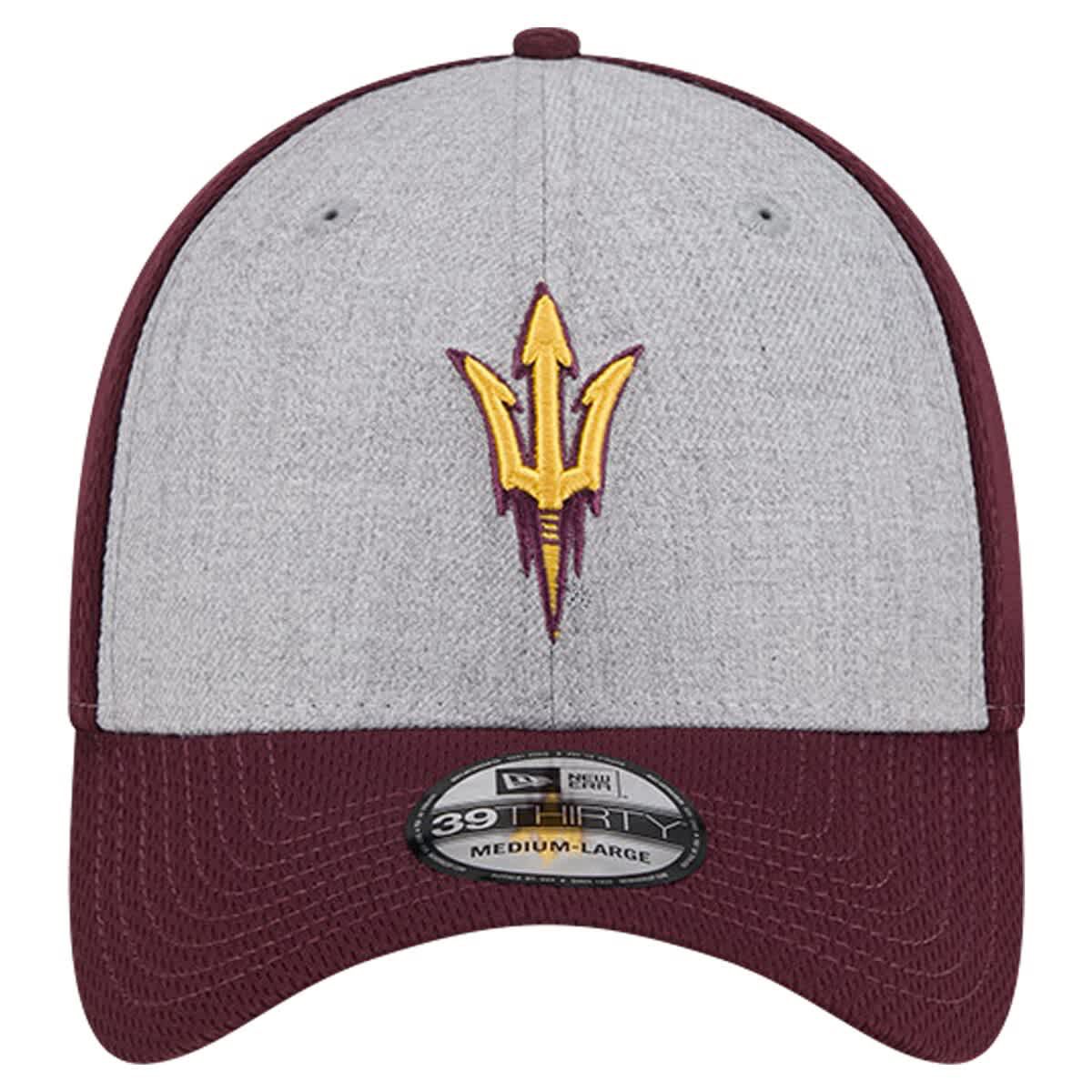 NCAA Heather Gray/Maroon Arizona State Sun Devils Two-Tone 39THIRTY Flex Hat