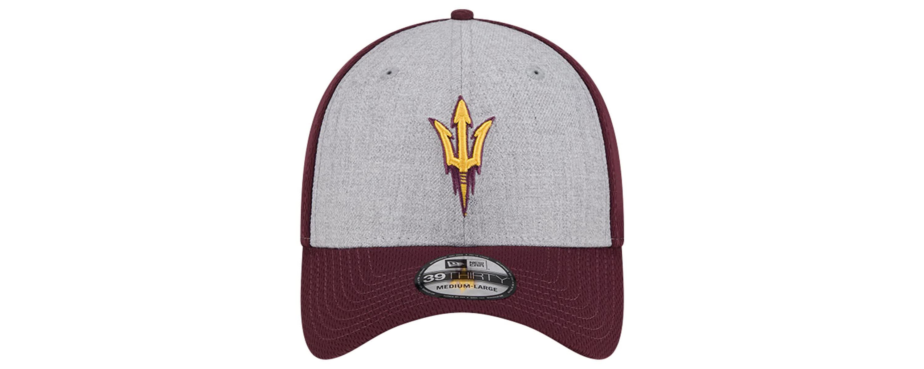 NCAA Heather Gray/Maroon Arizona State Sun Devils Two-Tone 39THIRTY Flex Hat