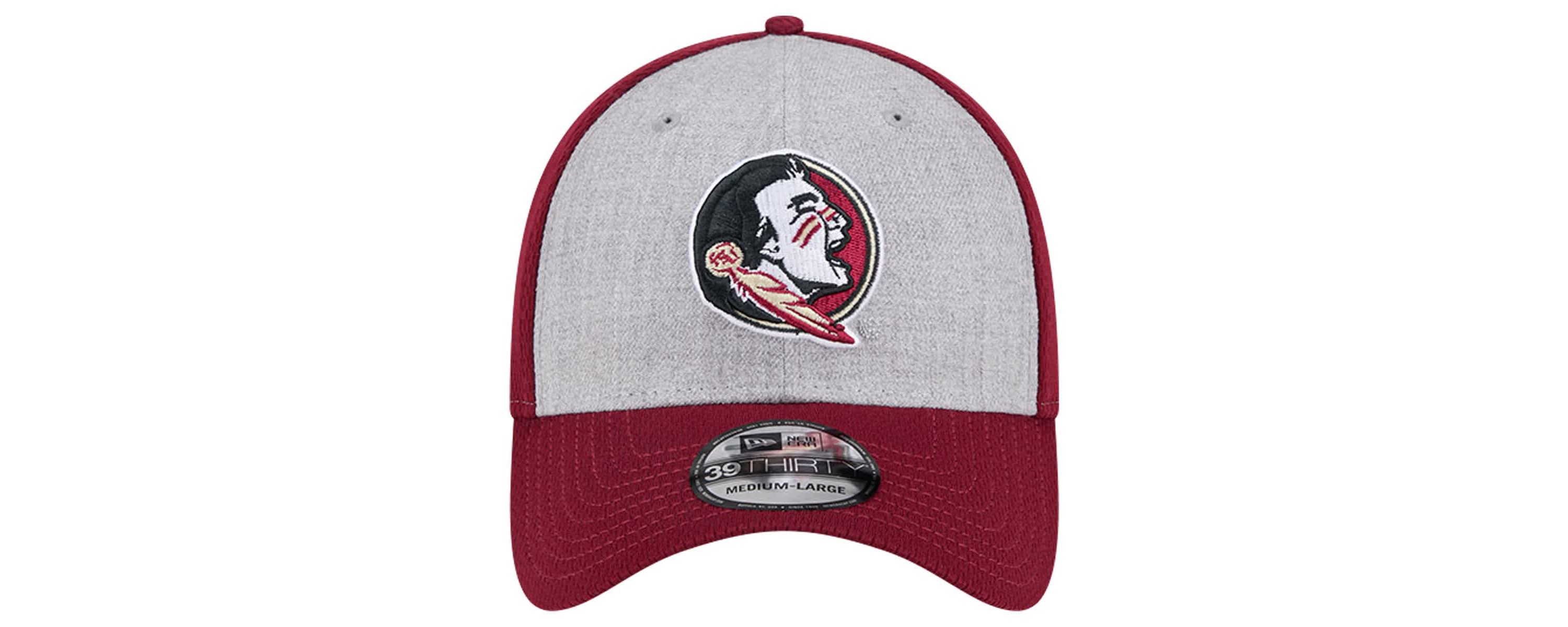 NCAA Heather Gray/Garnet Florida State Seminoles Two-Tone 39THIRTY Flex Hat