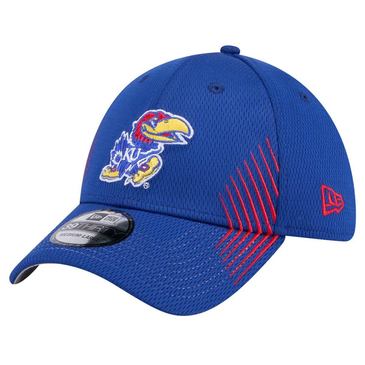 NCAA Kansas Jayhawks Active Slash Sides 39THIRTY Flex Hat