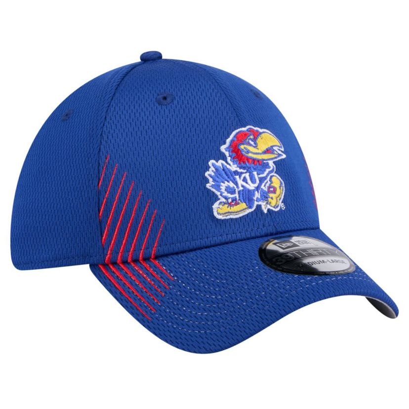 NCAA Kansas Jayhawks Active Slash Sides 39THIRTY Flex Hat