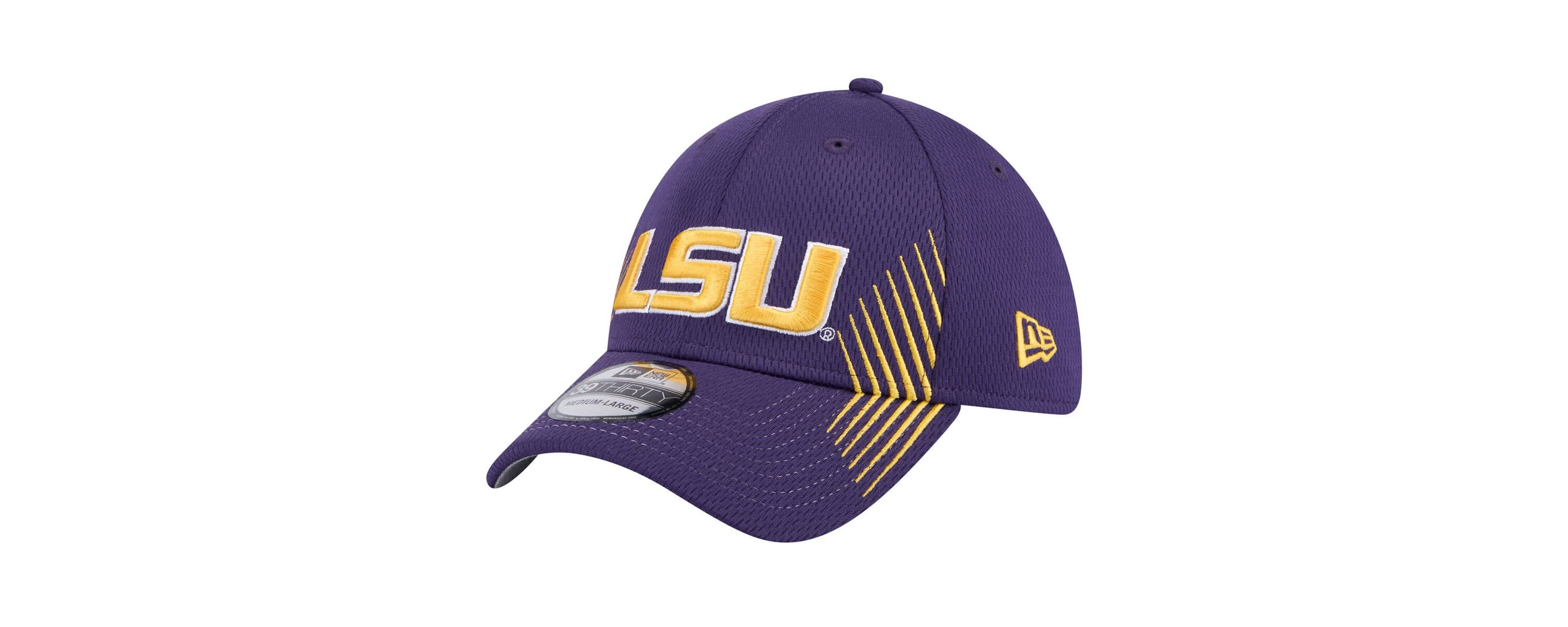 NCAA LSU Tigers Active Slash Sides 39THIRTY Flex Hat