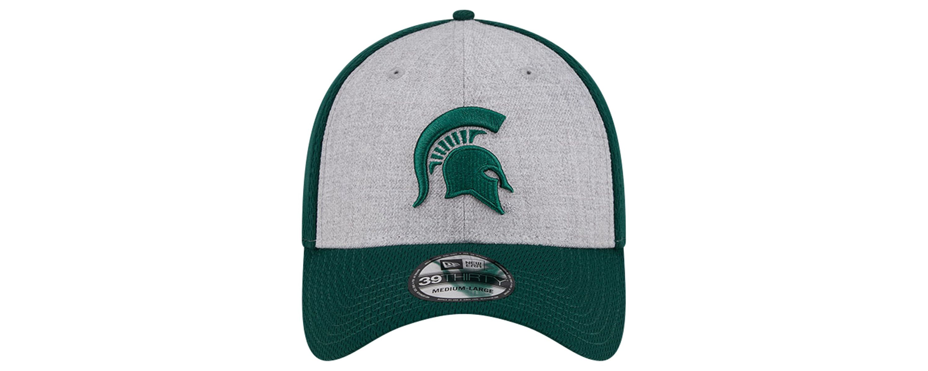 NCAA Heather Gray/Green Michigan State Spartans Two-Tone 39THIRTY Flex Hat