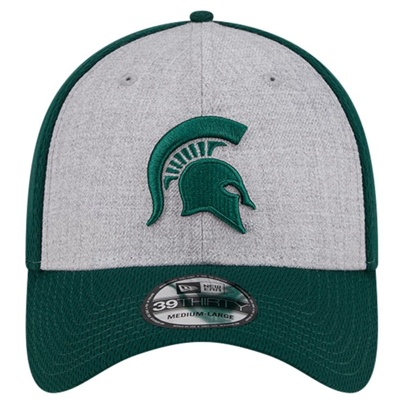 NCAA Heather Gray/Green Michigan State Spartans Two-Tone 39THIRTY Flex Hat