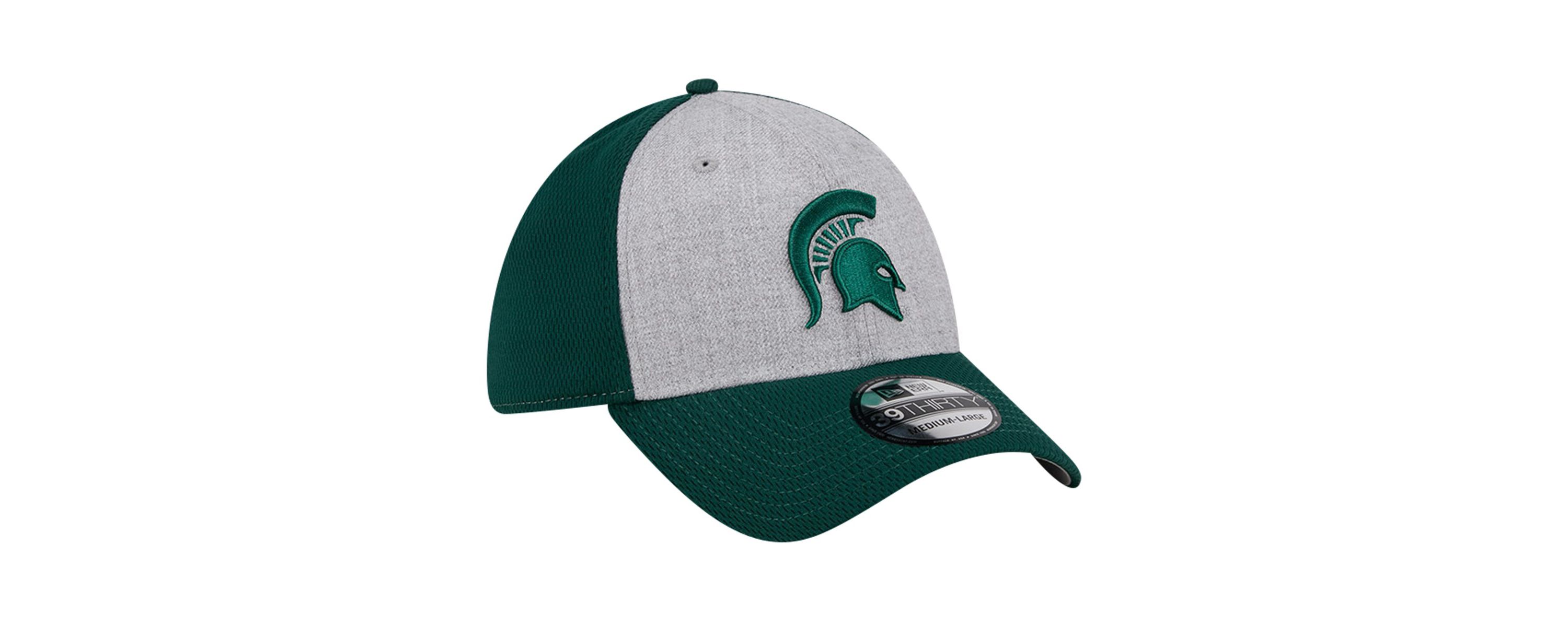 NCAA Heather Gray/Green Michigan State Spartans Two-Tone 39THIRTY Flex Hat