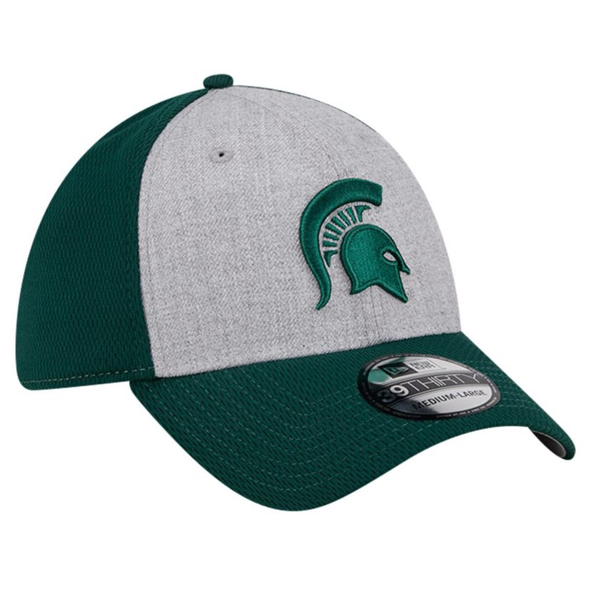 NCAA Heather Gray/Green Michigan State Spartans Two-Tone 39THIRTY Flex Hat