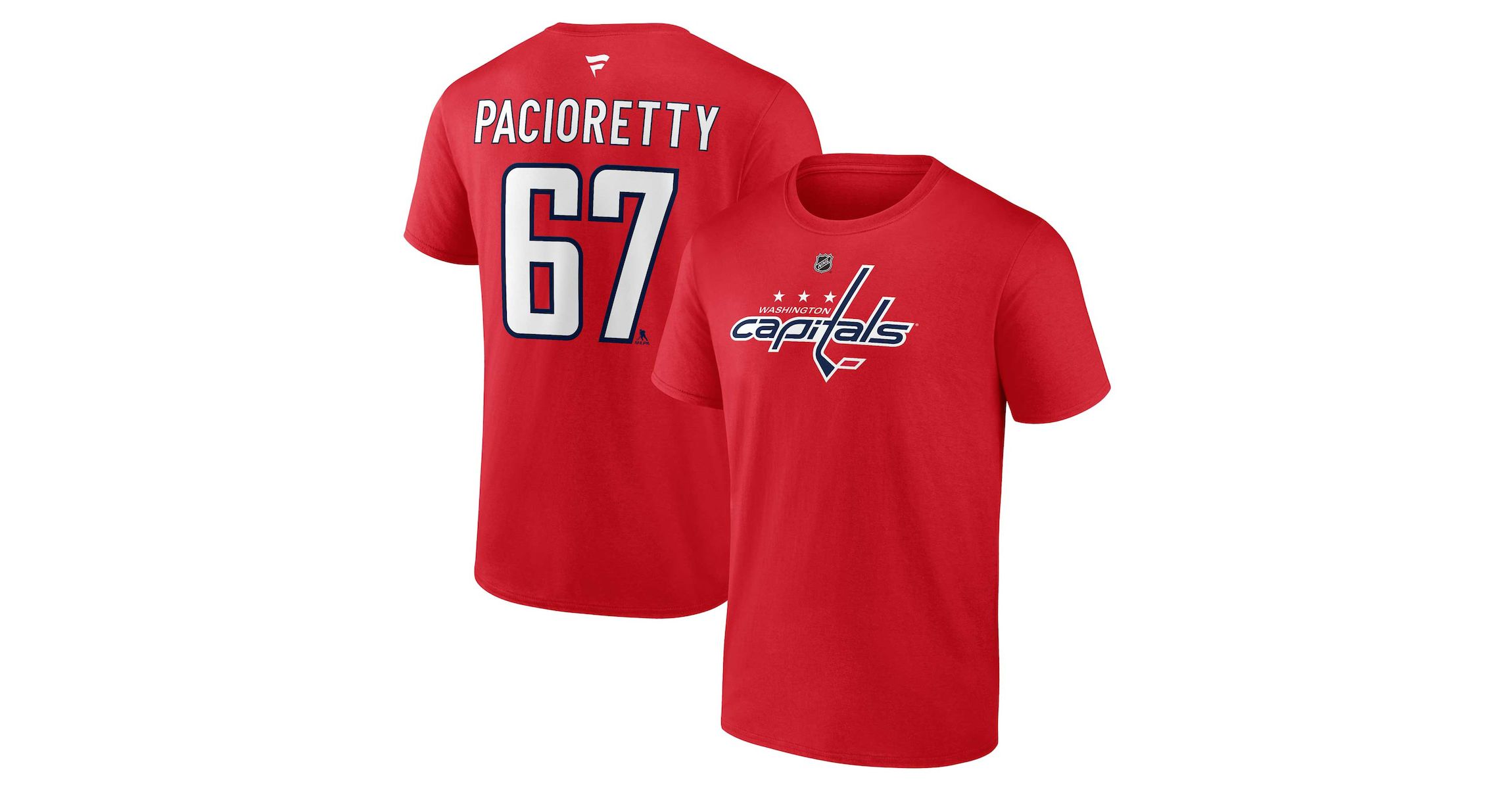 NHL Fanatics Max Pacioretty Washington Capitals Authentic Stack Name & Number T-Shirt