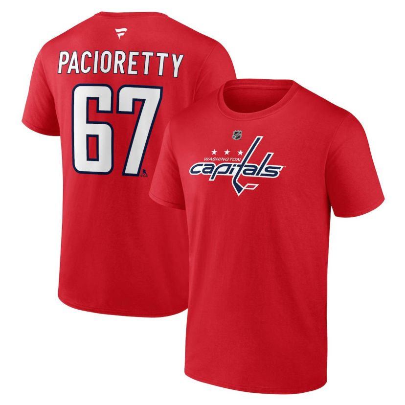 NHL Fanatics Max Pacioretty Washington Capitals Authentic Stack Name & Number T-Shirt