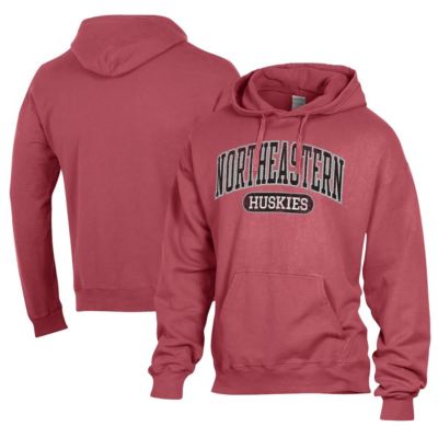 ComfortWash Men's NCAA Northeastern Huskies Lightweight Fleece Pullover Hoodie