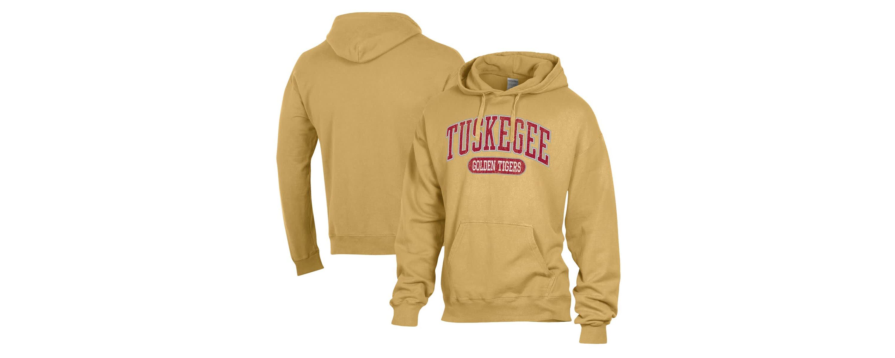 NCAA Tuskegee Golden Tigers Lightweight Fleece Pullover Hoodie