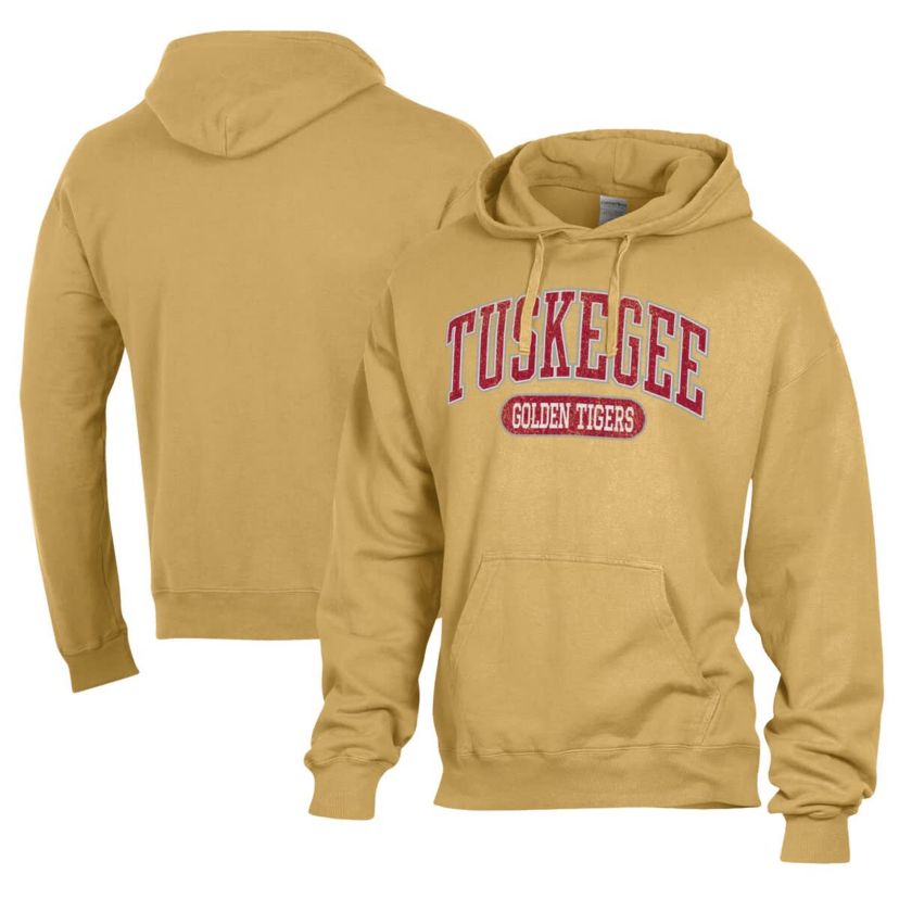 NCAA Tuskegee Golden Tigers Lightweight Fleece Pullover Hoodie