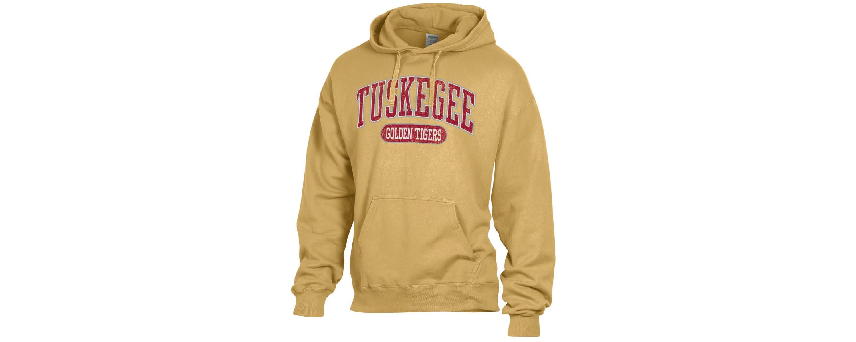 NCAA Tuskegee Golden Tigers Lightweight Fleece Pullover Hoodie