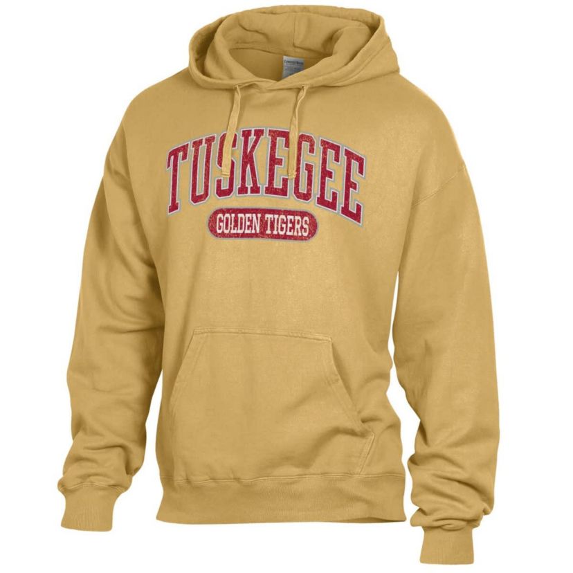 NCAA Tuskegee Golden Tigers Lightweight Fleece Pullover Hoodie
