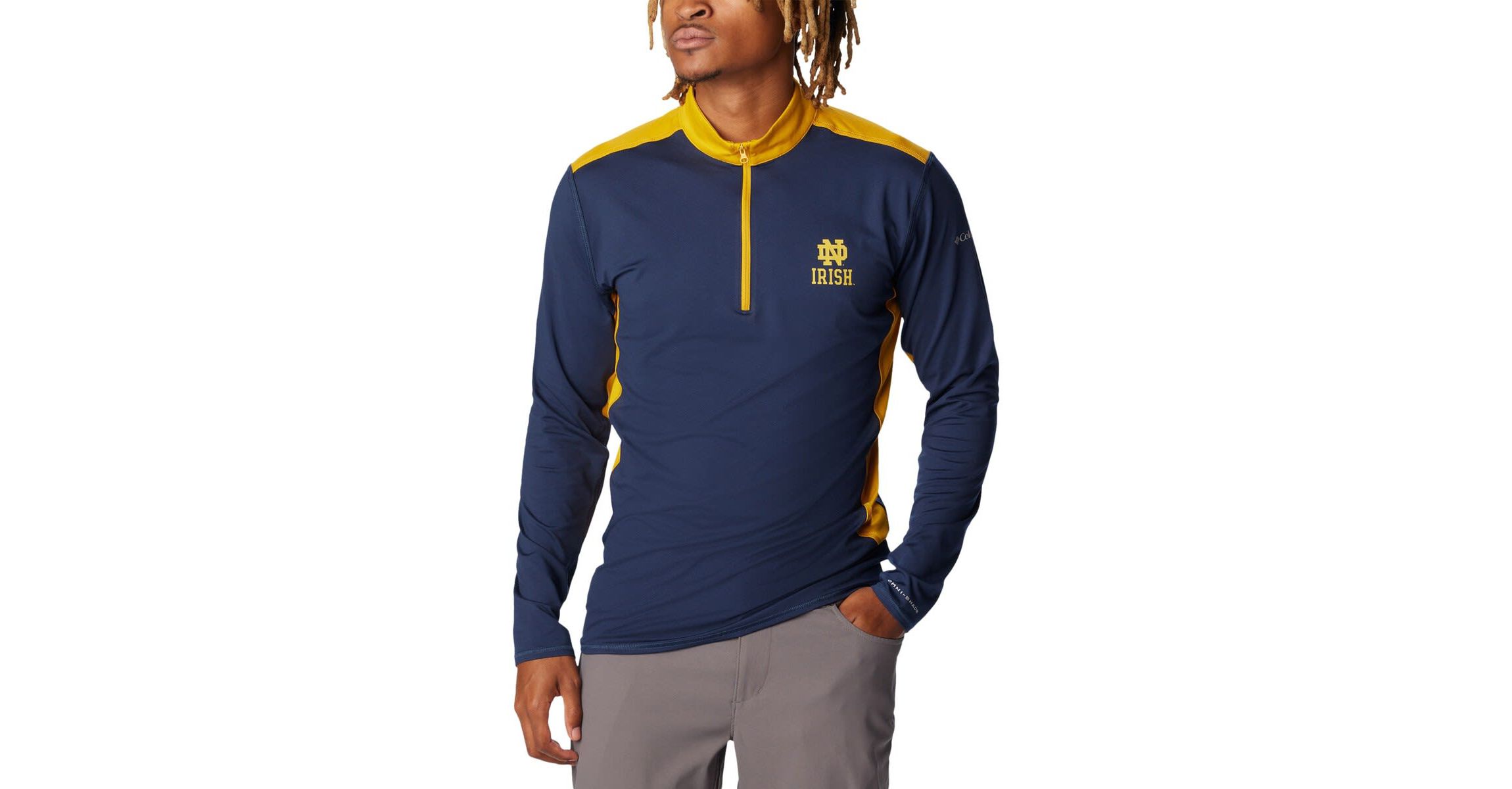 NCAA Notre Dame Fighting Irish Tech Trail™ Omni-Shade Quarter-Zip Top
